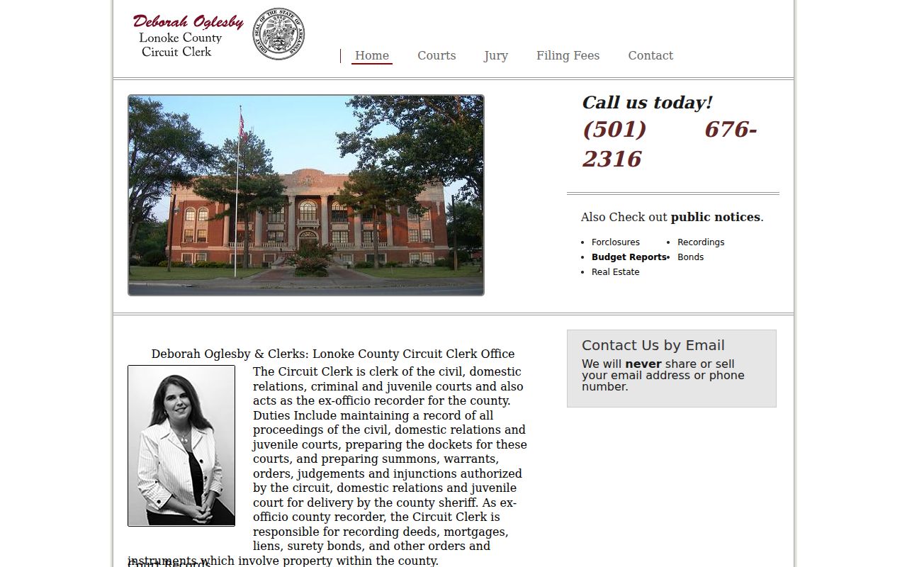 Cabot residents directory Lonoke Circuit Clerk recorder access