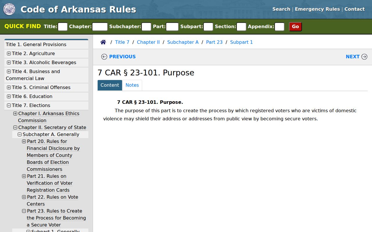 Cabot ZIP code directory source for Arkansas secure voter address rules